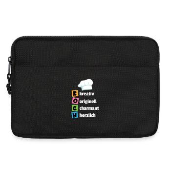 Koch - kreativ, originell, charmant, herzlich - Laptoptasche 13" - Schwarz - Vorne