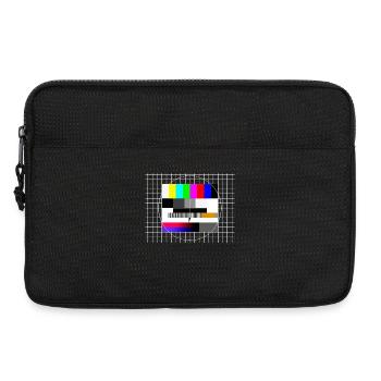 Fernseher Testbild 90er Party 80er Jahre Retro 90s - Laptoptasche 13" - Schwarz - Vorne