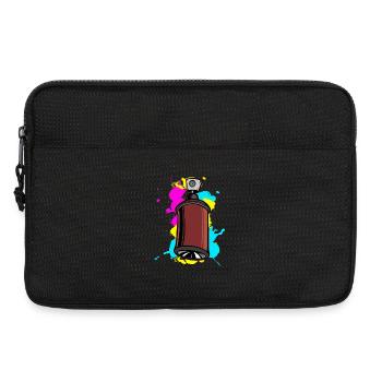 Colorful Sleep Spray with Graffiti Design - Laptop bag 13" - black - Front