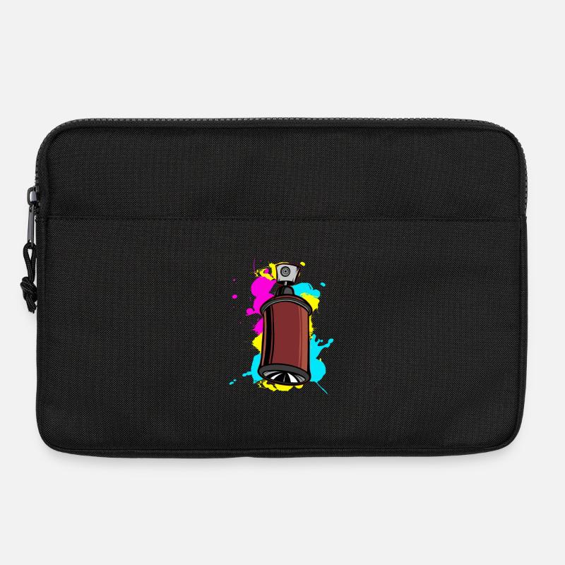 Bunter Schalfspray mit Graffiti-Design - Laptoptasche 13" - Schwarz
