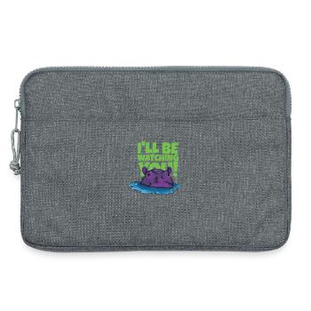 Witziges Nilpferd mit Text - Laptoptasche 13" - Grau meliert - Vorne