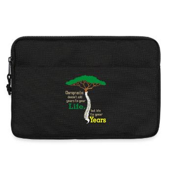 Motif d’arbre en croissance avec motif de tourbillon - Sacoche pour ordinateur portable 13 pouces - noir - Devant
