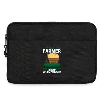 Farmer agriculture gift - Laptop bag 13" - black - Front