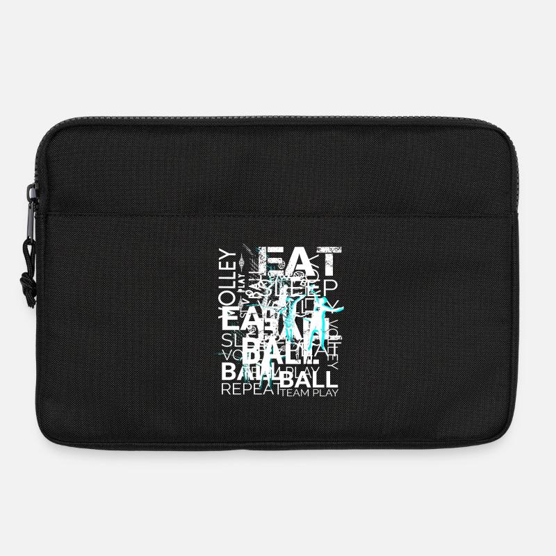 Volleyball Text Art - Laptoptasche 13" - Schwarz