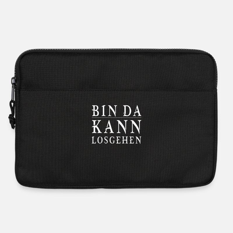 Bin da kann losgehen - Laptoptasche 13" - Schwarz