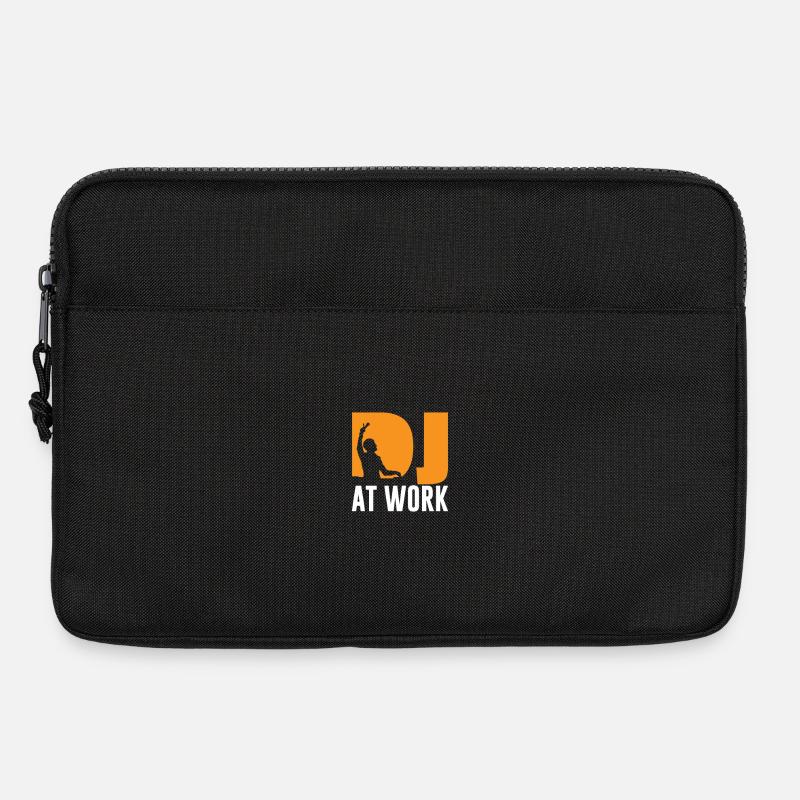 DJ bei der Arbeit - Laptoptasche 13" - Schwarz
