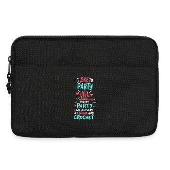 Crocheting Knitting for a Crocheter - Laptop bag 13" - black - Front