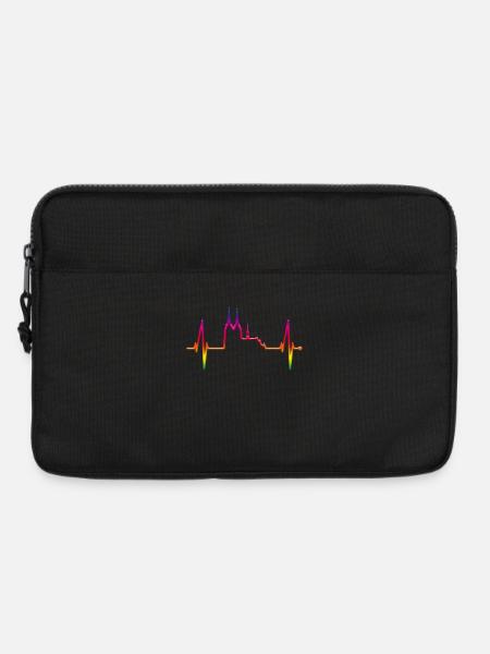 Köln Herzschlag Skyline Kölner Dom LGBT Regenbogen - Laptoptasche 13" - Schwarz