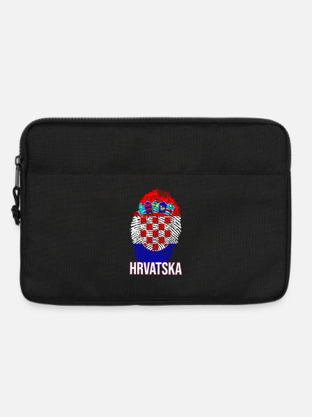  HRVATSKA Design mit kroatischer Flagge - Laptoptasche 13" - Schwarz