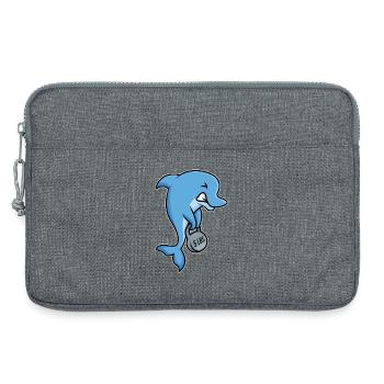 conception forte de forme physique de dauphin - Sacoche pour ordinateur portable 13 pouces - gris chiné - Devant