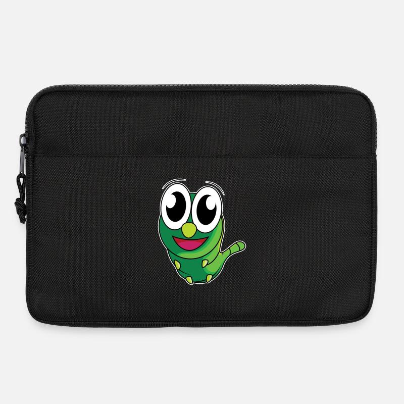 Lustige Raupe - Laptoptasche 13" - Schwarz
