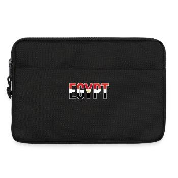 Egypt Flag Bold Typographic - Laptop bag 13" - black - Front