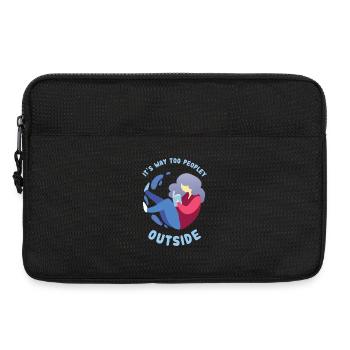Introverti - Bien trop populaire - Sacoche pour ordinateur portable 13 pouces - noir - Devant