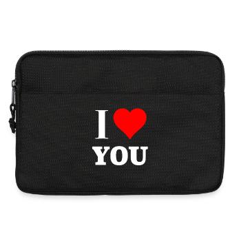 I Love You Herzdesign - Laptoptasche 13" - Schwarz - Vorne