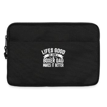 Boxer Dog Mens, ein Boxer-Vater zu sein, macht es besser - Laptoptasche 13" - Schwarz - Vorne