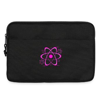 Pink Atom Symbol Print - Laptop bag 13" - black - Front