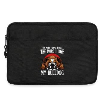 Bulldog Love: More People, More Love - Laptop bag 13" - black - Front