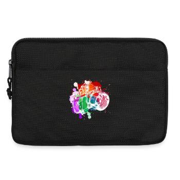 Farbenfrohe Kamera Kunst - Laptoptasche 13" - Schwarz - Vorne