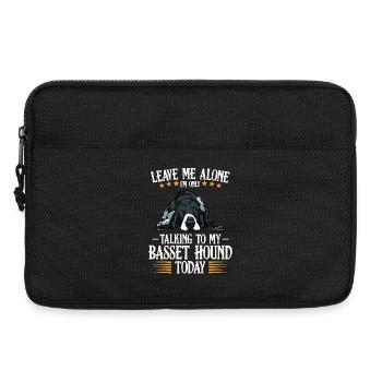 Leave Me Alone: Basset Hound Today - Laptoptasche 13" - Schwarz - Vorne