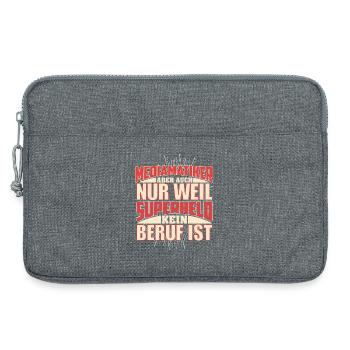 Mediamatiker Superheld - Laptoptasche 13" - Grau meliert - Vorne