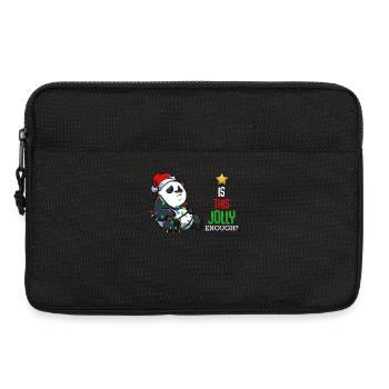 Panda with fairy lights Christmas - Laptop bag 13" - black - Front