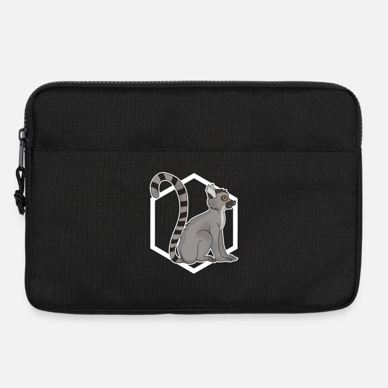 Lemur Äffchen - Laptoptasche 13" - Schwarz