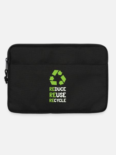 Umweltschutz Recycling - Laptoptasche 13" - Schwarz