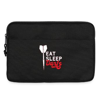 Darts Motiv Eat Sleep Darts - Laptoptasche 13" - Schwarz - Vorne