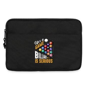 Life is a game: Billiards Ernst - Laptop bag 13" - black - Front