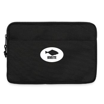 Kveite Halibut Outline I Norway Fishing Iceland - Laptop bag 13" - black - Front
