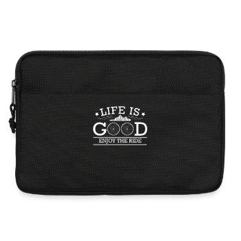 La vie est belle – profite du voyage - Sacoche pour ordinateur portable 13 pouces - noir - Devant