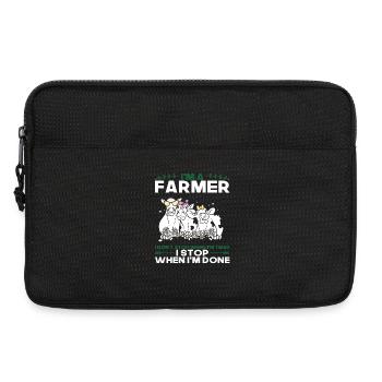 Landwirt Bauer Geschenk - Laptoptasche 13" - Schwarz - Vorne