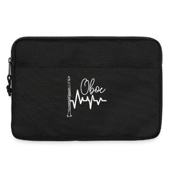 Oboe Heartbeat Graphic - Laptop bag 13" - black - Front