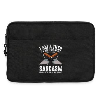 Je suis un carrelage : niveau sarcasme - Sacoche pour ordinateur portable 13 pouces - noir - Devant