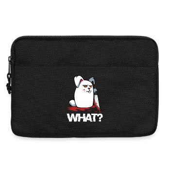 Quoi ? Le Lapin Sanglant avec un Couteau. - Sacoche pour ordinateur portable 13 pouces - noir - Devant