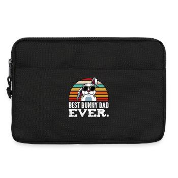 Meilleur papa lapin de tous les temps rétro - Sacoche pour ordinateur portable 13 pouces - noir - Devant