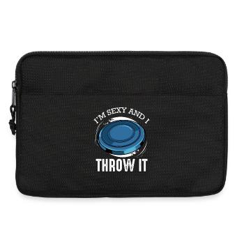 Frisbee Spruch I’m Sexy and I Throw It - Laptop bag 13" - black - Front