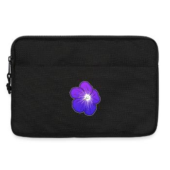 Illustration de fleur violette avec centre lumineux - Sacoche pour ordinateur portable 13 pouces - noir - Devant