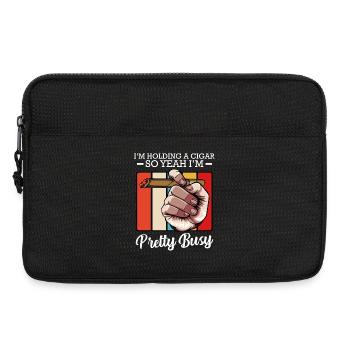 Cigare à la main – déjà occupé - Sacoche pour ordinateur portable 13 pouces - noir - Devant