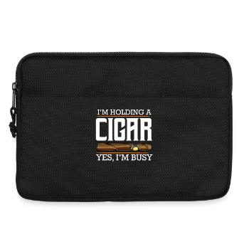 Ich halte eine Zigarre – Busy - Laptoptasche 13" - Schwarz - Vorne