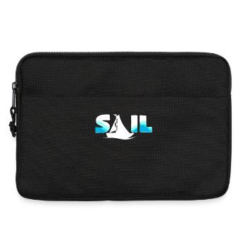 Sailboat silhouette by the sea - Laptop bag 13" - black - Front