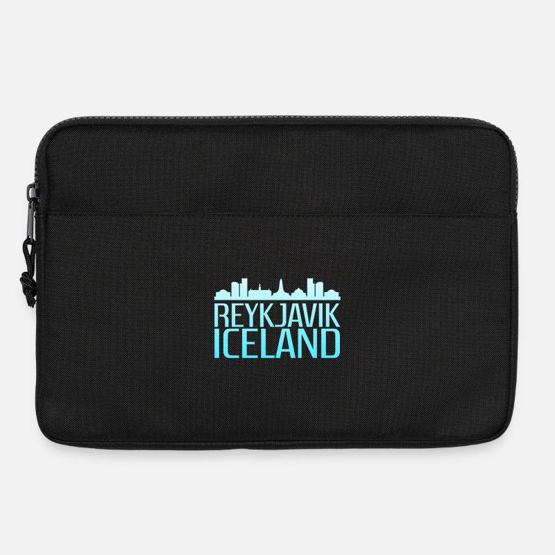 Reykjavik Icy Skyline Design - Laptoptasche 13" - Schwarz