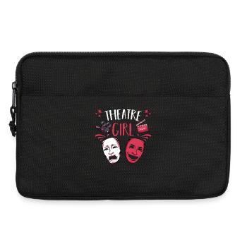 Theatre Girl Masks & Stage Motifs - Laptop bag 13" - black - Front