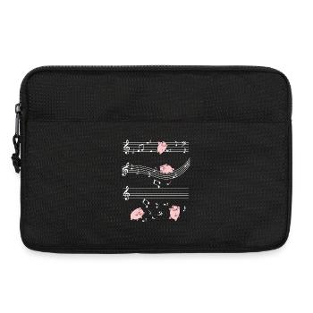 Cochons musicaux sur bâtons - Sacoche pour ordinateur portable 13 pouces - noir - Devant