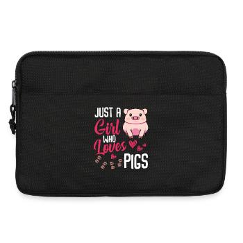 Just a Girl Who Loves Pigs - Laptop bag 13" - black - Front
