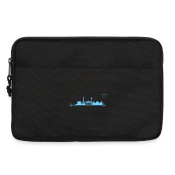 Berlin heartbeat EKG Spree capital - Laptop bag 13" - black - Front