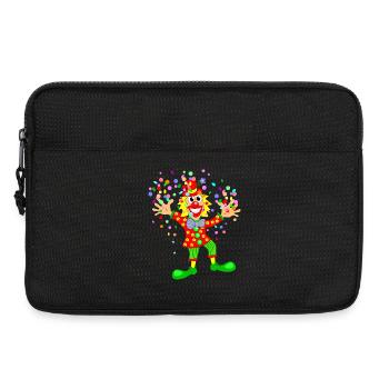 Clown de carnaval - Sacoche pour ordinateur portable 13 pouces - noir - Devant