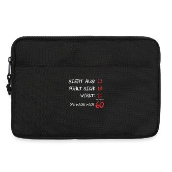 lustige Sprüche zum 60 Geburtstag - Laptoptasche 13" - Schwarz - Vorne