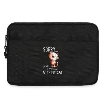 Sorry cat i cat motif comic sayings - Laptop bag 13" - black - Front