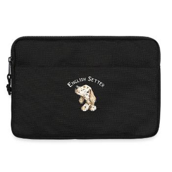 Cadeau de bande dessinée de Setter anglais I chiens - Sacoche pour ordinateur portable 13 pouces - noir - Devant